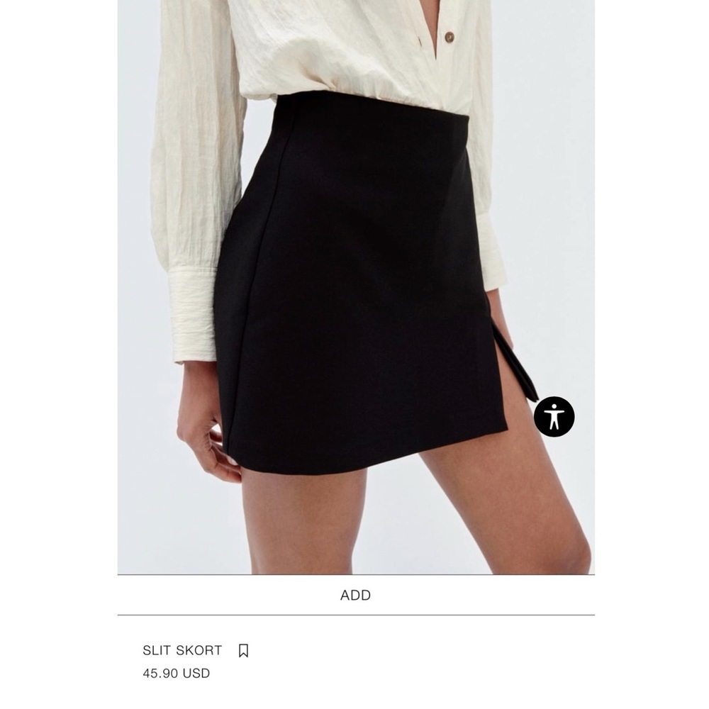 Zara Slit Skort Size XS great condition only wore once